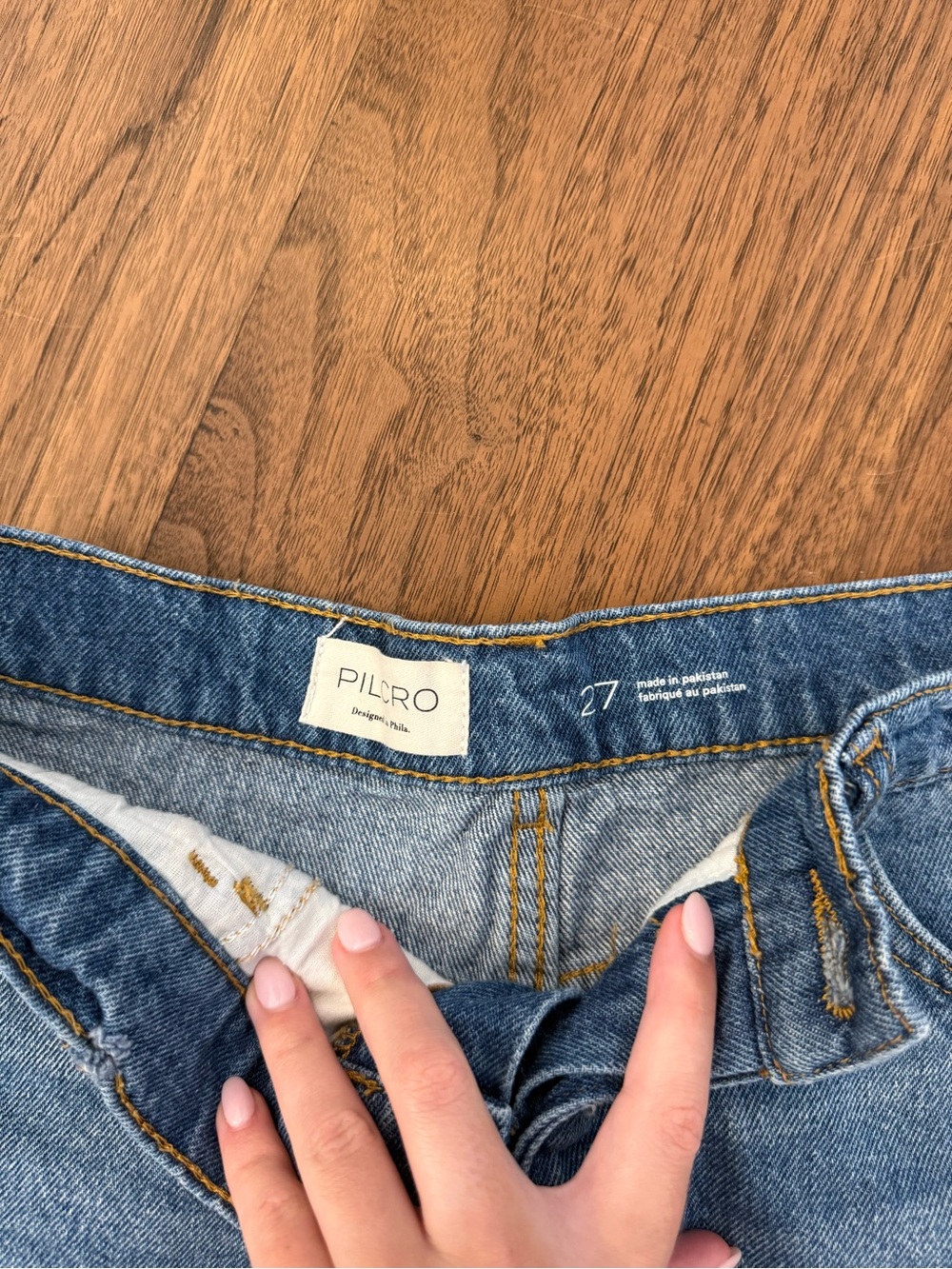 Pilcro Medium Blue Denim Jean Shorts